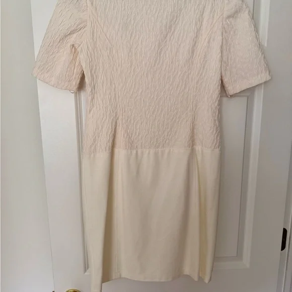 ANN TAYLOR Cream Short Sleeve Dress - Picture 5 of 5